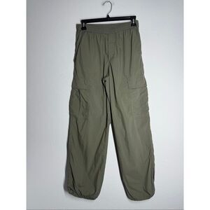Uniqlo Unisex Cargo Pants Olive Cotton Blend Size XS